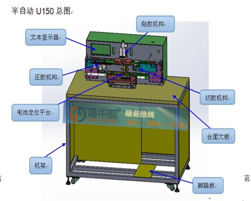 半自动U型包黄金胶带机